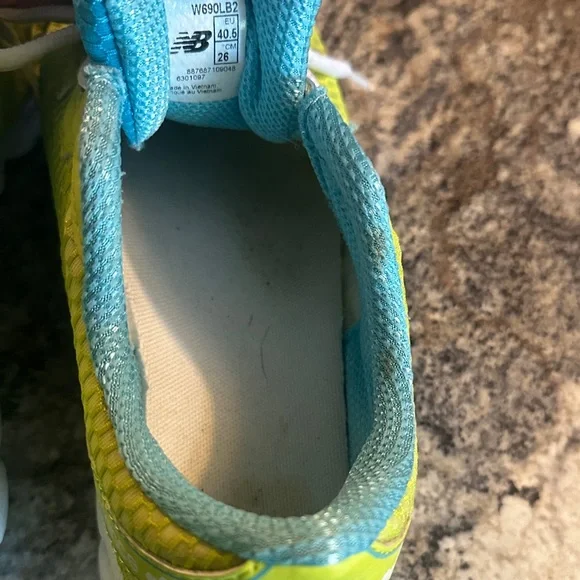 New Balance Bright Yellow and Light Blue Women's Sneakers - Picture 6 of 13